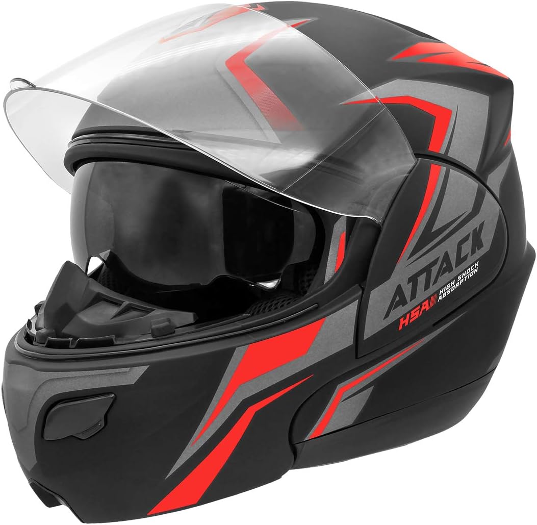 CAPACETE ESCAMOTEÁVEL PRO TORK ATTACK HSA VERMELHO